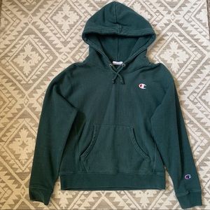 Reverse weave green sweatshirt